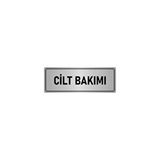Özarslan Dizayn Departman Kapı İsimliği Cilt Bakımı 10x20 cm Gümüş Renk Metal Yönlendirme Levhası