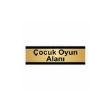 Özarslan Dizayn Departman Kapı İsimliği Çocuk Oyun Alanı 10x20 cm Altın Renk Metal Yönlendirme Levhası