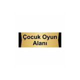 Özarslan Dizayn Departman Kapı İsimliği Çocuk Oyun Alanı 5x20 cm Altın Renk Metal Yönlendirme Levhası