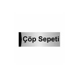 Özarslan Dizayn Departman Kapı İsimliği Çöp Sepeti 10x20 cm Gümüş Renk Metal Yönlendirme Levhası