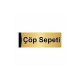 Özarslan Dizayn Departman Kapı İsimliği Çöp Sepeti 5x20 cm Altın Renk Metal Yönlendirme Levhası