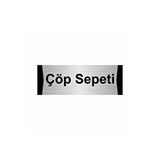 Özarslan Dizayn Departman Kapı İsimliği Çöp Sepeti 5x20 cm Gümüş Renk Metal Yönlendirme Levhası