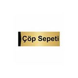 Özarslan Dizayn Departman Kapı İsimliği Çöp Sepeti 7x20 cm Altın Renk Metal Yönlendirme Levhası