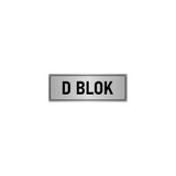 Özarslan Dizayn Departman Kapı İsimliği D Blok 5x20 cm Gümüş Renk Metal Yönlendirme Levhası