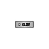 Özarslan Dizayn Departman Kapı İsimliği D Blok 7x20 cm Gümüş Renk Metal Yönlendirme Levhası