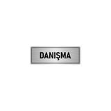 Özarslan Dizayn Departman Kapı İsimliği Danışma 10x20 cm Gümüş Renk Metal Yönlendirme Levhası