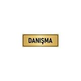Özarslan Dizayn Departman Kapı İsimliği Danışma 5x20 cm Altın Renk Metal Yönlendirme Levhası