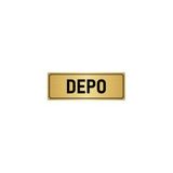 Özarslan Dizayn Departman Kapı İsimliği Depo 5x20 cm Altın Renk Metal Yönlendirme Levhası