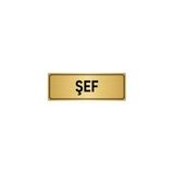 Özarslan Dizayn Departman Kapı İsimliği Depo Şefi 10x20 cm Altın Renk Metal Yönlendirme Levhası