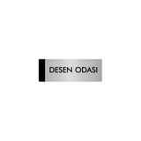 Özarslan Dizayn Departman Kapı İsimliği Desen Odası 10x20 cm Gümüş Renk Metal Yönlendirme Levhası