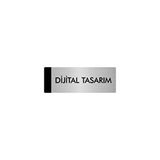 Özarslan Dizayn Departman Kapı İsimliği Dijital Tasarım 7x20 cm Gümüş Renk Metal Yönlendirme Levhası