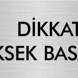 Özarslan Dizayn Departman Kapı İsimliği Dikkat Yüksek Basamak 10x20 cm Gümüş Renk Metal Yönlendirme Levhası