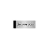 Özarslan Dizayn Departman Kapı İsimliği Dinlenme Odası 5x20 cm Gümüş Renk Metal Yönlendirme Levhası