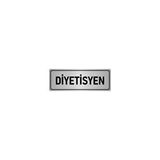 Özarslan Dizayn Departman Kapı İsimliği Diyetisyen 10x20 cm Gümüş Renk Metal Yönlendirme Levhası