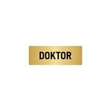 Özarslan Dizayn Departman Kapı İsimliği Doktor Odası 10x20 cm Altın Renk Metal Yönlendirme Levhası