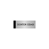 Özarslan Dizayn Departman Kapı İsimliği Doktor Odası 10x20 cm Gümüş Renk Metal Yönlendirme Levhası