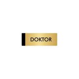 Özarslan Dizayn Departman Kapı İsimliği Doktor Odası 5x20 cm Altın Renk Metal Yönlendirme Levhası