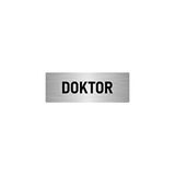 Özarslan Dizayn Departman Kapı İsimliği Doktor Odası 5x20 cm Gümüş Renk Metal Yönlendirme Levhası