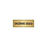 Özarslan Dizayn Departman Kapı İsimliği Emzirme Odası 10x20 cm Altın Renk Metal Yönlendirme Levhası
