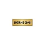Özarslan Dizayn Departman Kapı İsimliği Emzirme Odası 5x20 cm Altın Renk Metal Yönlendirme Levhası