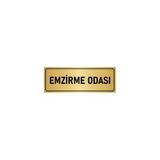 Özarslan Dizayn Departman Kapı İsimliği Emzirme Odası 7x20 cm Altın Renk Metal Yönlendirme Levhası