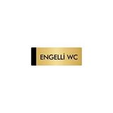 Özarslan Dizayn Departman Kapı İsimliği Engelli Wc 5x20 cm Altın Renk Metal Yönlendirme Levhası