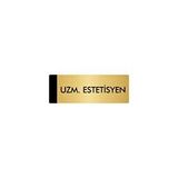 Özarslan Dizayn Departman Kapı İsimliği Estetisyen 5x20 cm Altın Renk Metal Yönlendirme Levhası