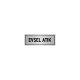 Özarslan Dizayn Departman Kapı İsimliği Evsel Atık 5x20 cm Gümüş Renk Metal Yönlendirme Levhası