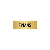 Özarslan Dizayn Departman Kapı İsimliği Finans 10x20 cm Altın Renk Metal Yönlendirme Levhası