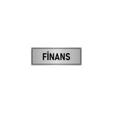 Özarslan Dizayn Departman Kapı İsimliği Finans 10x20 cm Gümüş Renk Metal Yönlendirme Levhası