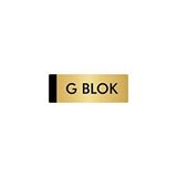 Özarslan Dizayn Departman Kapı İsimliği G Blok 10x20 cm Altın Renk Metal Yönlendirme Levhası