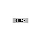 Özarslan Dizayn Departman Kapı İsimliği G Blok 10x20 cm Gümüş Renk Metal Yönlendirme Levhası