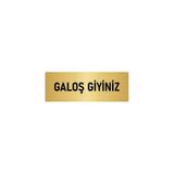 Özarslan Dizayn Departman Kapı İsimliği Galoş Giyiniz 10x20 cm Altın Renk Metal Yönlendirme Levhası