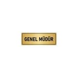 Özarslan Dizayn Departman Kapı İsimliği Genel Müdür 5x20 cm Altın Renk Metal Yönlendirme Levhası