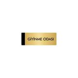 Özarslan Dizayn Departman Kapı İsimliği Giyinme Odası 7x20 cm Altın Renk Metal Yönlendirme Levhası
