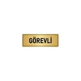 Özarslan Dizayn Departman Kapı İsimliği Görevli 7x20 cm Altın Renk Metal Yönlendirme Levhası