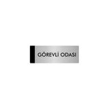Özarslan Dizayn Departman Kapı İsimliği Görevli Odası 7x20 cm Gümüş Renk Metal Yönlendirme Levhası