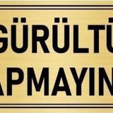Özarslan Dizayn Departman Kapı İsimliği Gürültü Yapmayınız 10x20 cm Altın Renk Metal Yönlendirme Levhası