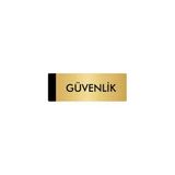 Özarslan Dizayn Departman Kapı İsimliği Güvenlik 5x20 cm Altın Renk Metal Yönlendirme Levhası
