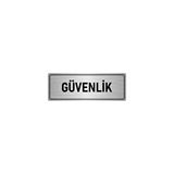 Özarslan Dizayn Departman Kapı İsimliği Güvenlik 7x20 cm Gümüş Renk Metal Yönlendirme Levhası