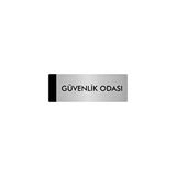Özarslan Dizayn Departman Kapı İsimliği Güvenlik Odası 10x20 cm Gümüş Renk Metal Yönlendirme Levhası