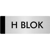 Özarslan Dizayn Departman Kapı İsimliği H Blok 10x20 cm Gümüş Renk Metal Yönlendirme Levhası
