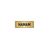 Özarslan Dizayn Departman Kapı İsimliği Hamam 10x20 cm Altın Renk Metal Yönlendirme Levhası