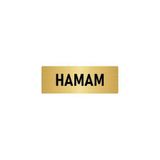 Özarslan Dizayn Departman Kapı İsimliği Hamam 5x20 cm Altın Renk Metal Yönlendirme Levhası