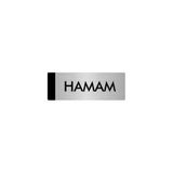 Özarslan Dizayn Departman Kapı İsimliği Hamam 5x20 cm Gümüş Renk Metal Yönlendirme Levhası