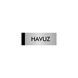 Özarslan Dizayn Departman Kapı İsimliği Havuz 10x20 cm Gümüş Renk Metal Yönlendirme Levhası