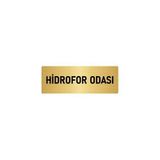 Özarslan Dizayn Departman Kapı İsimliği Hidrofor Odası 5x20 cm Altın Renk Metal Yönlendirme Levhası