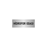 Özarslan Dizayn Departman Kapı İsimliği Hidrofor Odası 5x20 cm Gümüş Renk Metal Yönlendirme Levhası