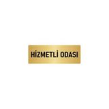 Özarslan Dizayn Departman Kapı İsimliği Hizmetli Odası 10x20 cm Altın Renk Metal Yönlendirme Levhası