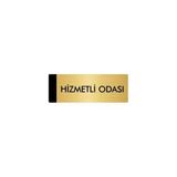 Özarslan Dizayn Departman Kapı İsimliği Hizmetli Odası 7x20 cm Altın Renk Metal Yönlendirme Levhası